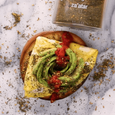 Avo toast bagel