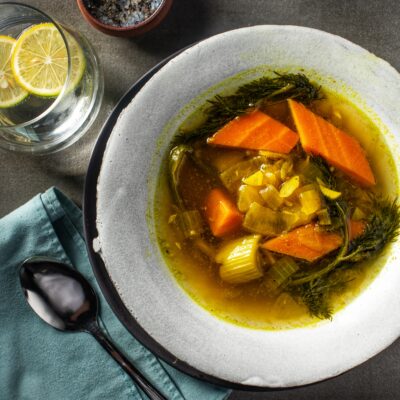 vegan chicken soup 1