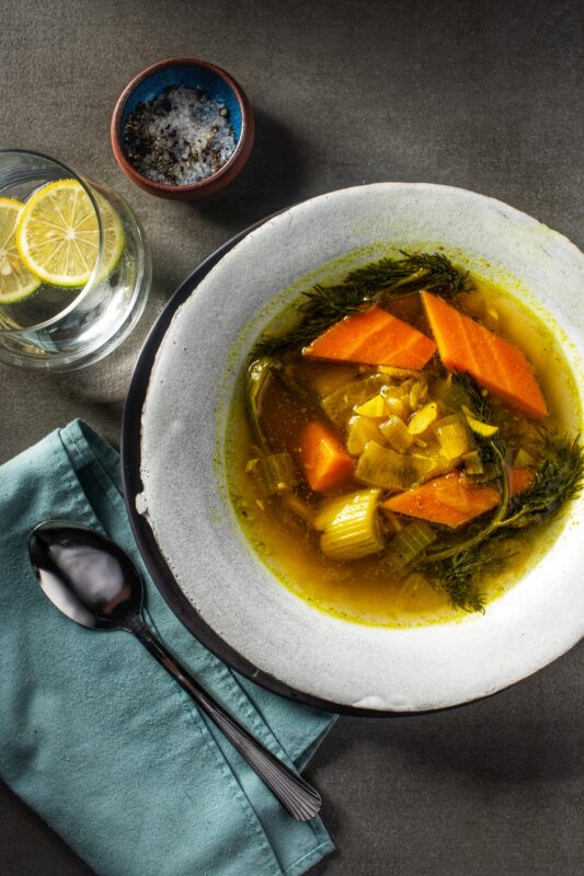 vegan chicken soup 1