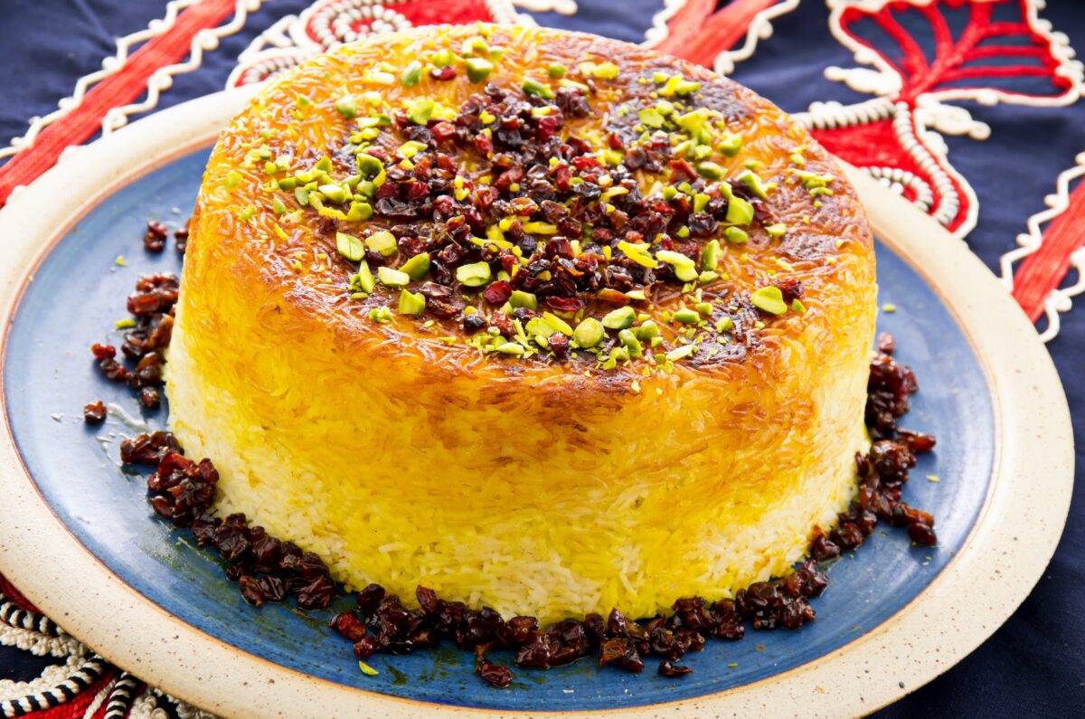 Vegetarian Tahchin Persian Rice