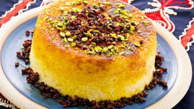 Vegetarian Tahchin Persian Rice
