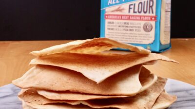Homemade matzo with Bob's Red Mill's amazing quality flour