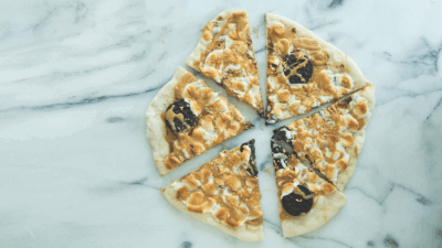 decadent dessert pizza