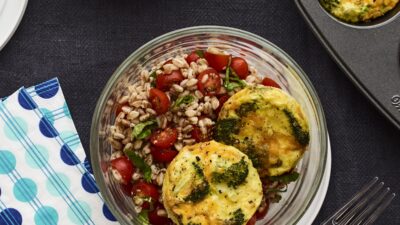 frittatas and farro salad