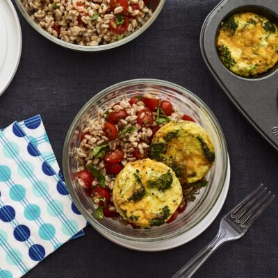 frittatas and farro salad