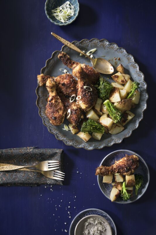 General Tso Chicken Legs Sheet Pan
