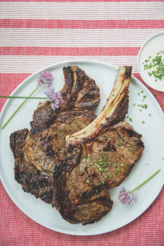 Grilled Rib Eye with Reverse Sear
