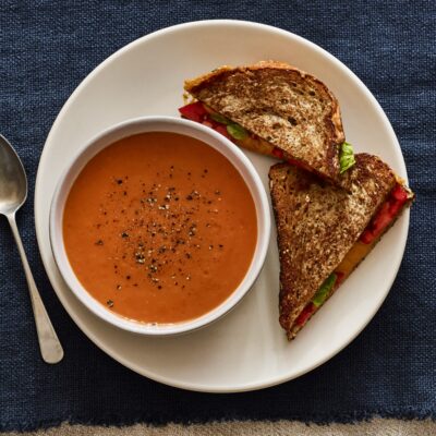 Healthy Grilled Cheese and Tomato soup long