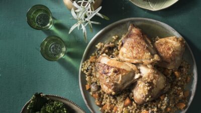 Mushroom Barley Chicken Dinner