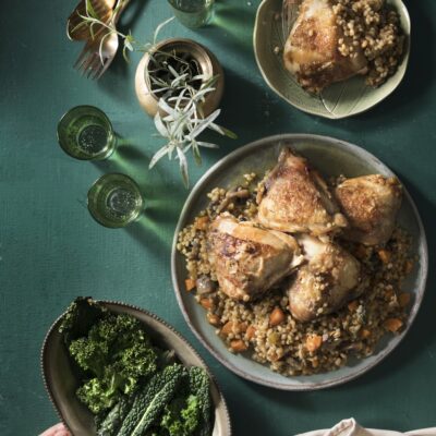 Mushroom Barley Chicken Dinner