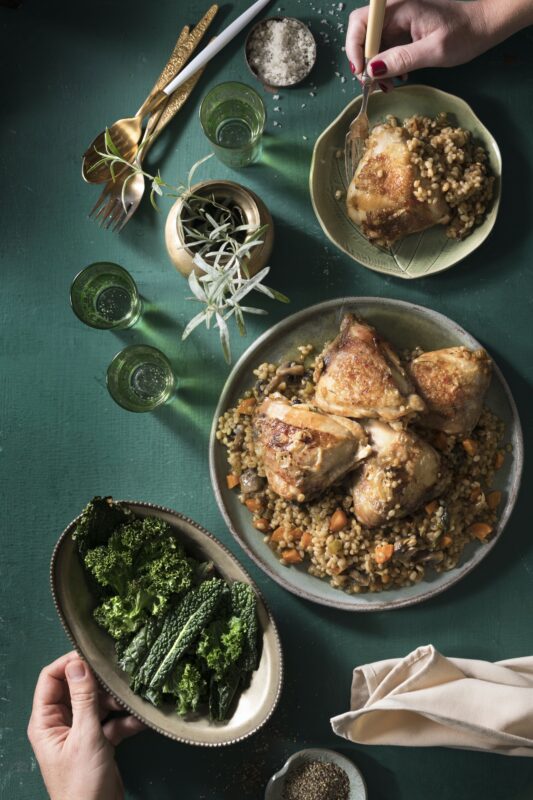 Mushroom Barley Chicken Dinner