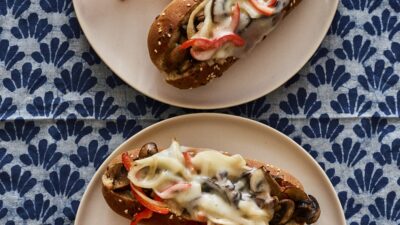 Portobellow Vegetarian Philly Cheesesteaks