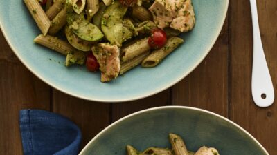 salmon pesto pasta