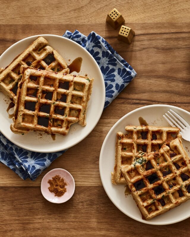 Savory Kale Waffles