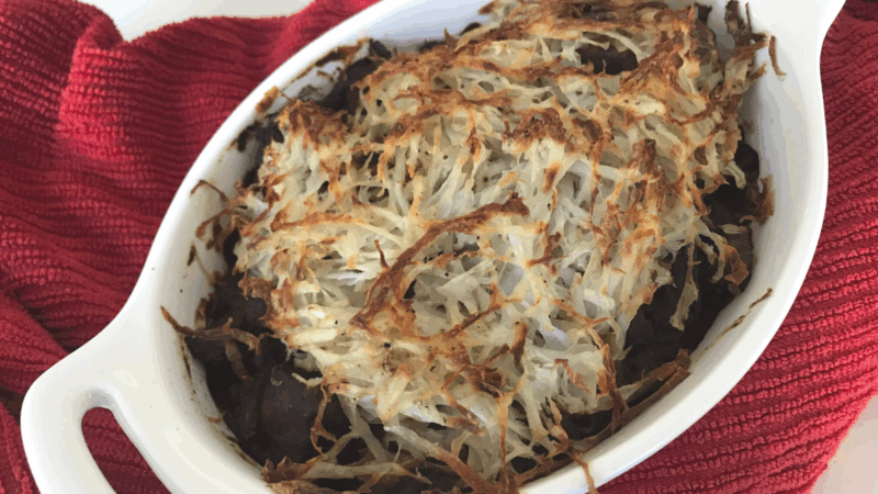 Beef Pie with Potato Latke Crust