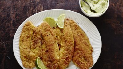 corn meal crusted fish tilapia
