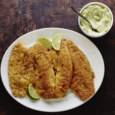 corn meal crusted fish tilapia