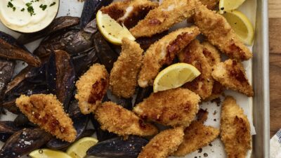 sheet pan fish and chips fish sticks