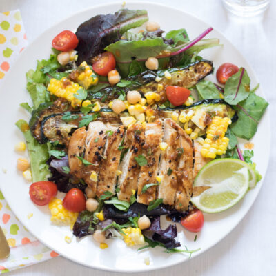 grilled chicken salad with sun dried tomato dressing