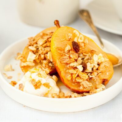healthy roasted pears