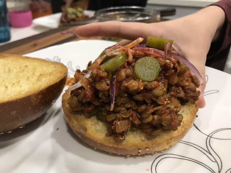 Lentil sloppy joe