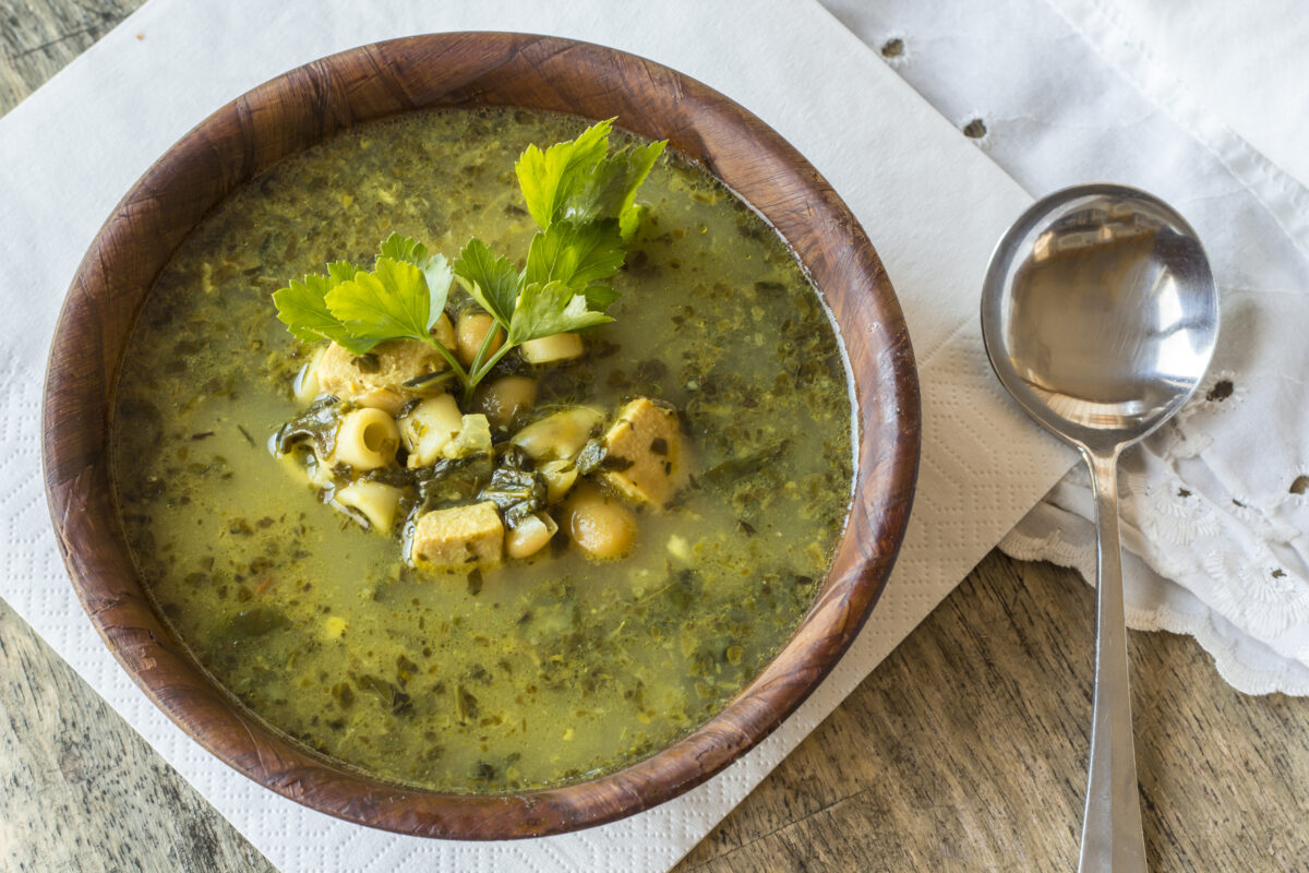 pesto chicken soup