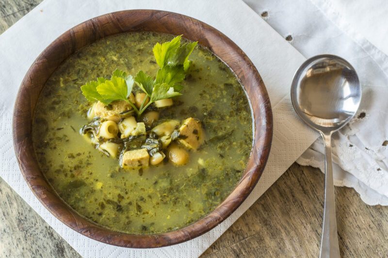 pesto chicken soup