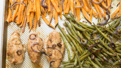 sheet pan chicken dinner