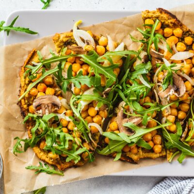 Socca with Chickpeas dinner