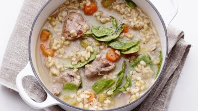 spring lamb and barley stew