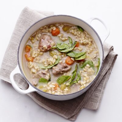 spring lamb and barley stew