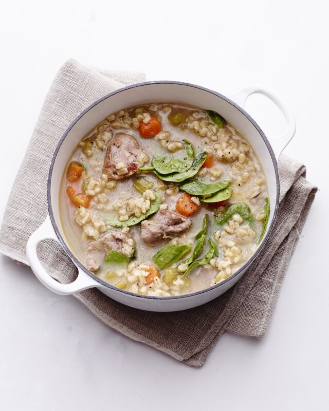 spring lamb and barley stew