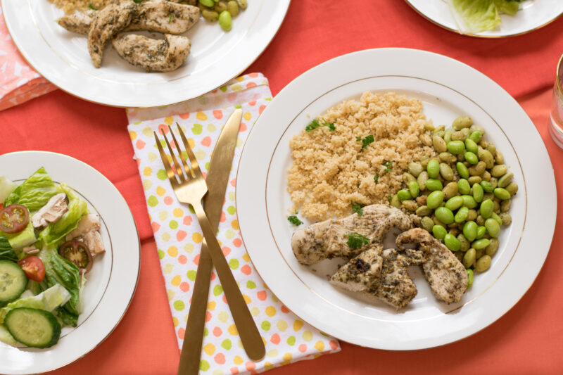 Zaatar Chicken wtih Favas Skillet Dinner