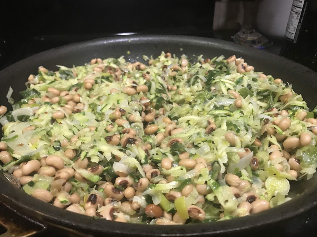 Zucchini and Black Eyed Peas