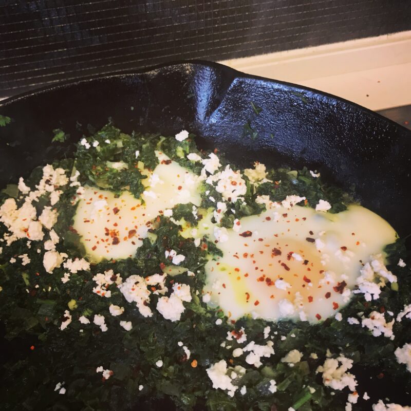 Green Spinach Shakshuka