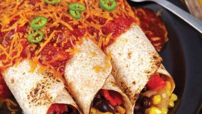 Black Beans and Corn Enchiladas