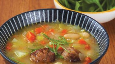 White Bean and Meatball Soup