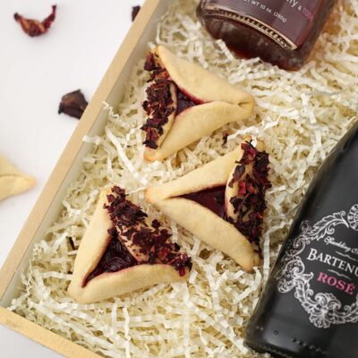 Raspberry Rose Hamantaschen
