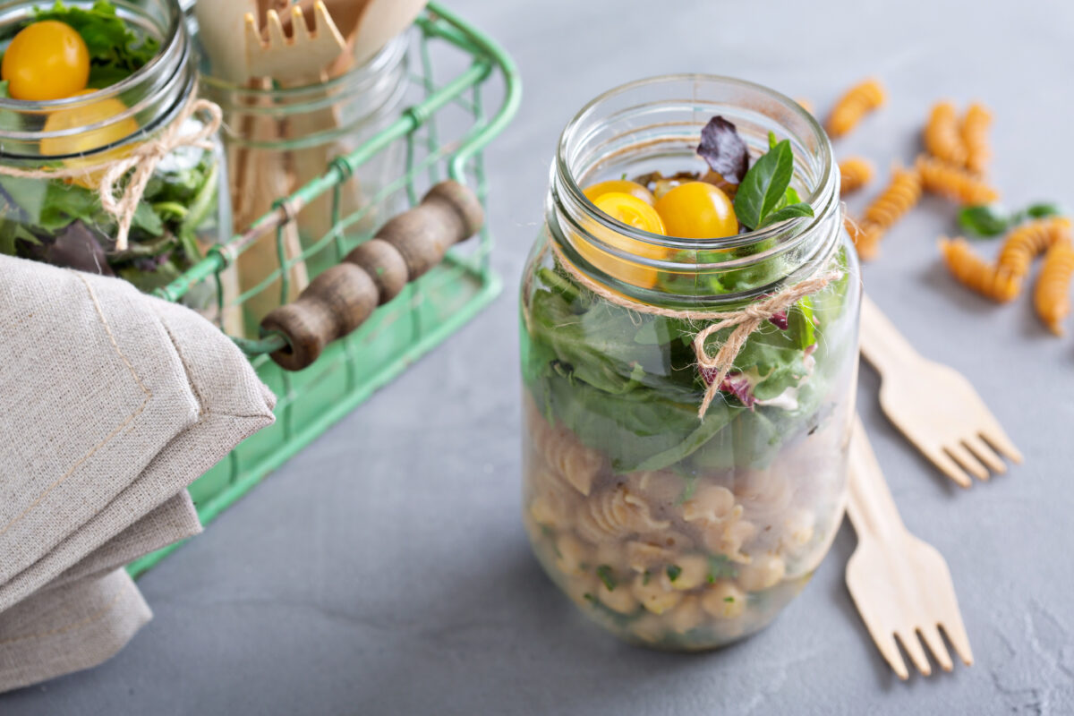 Layered Pasta Salad In A Jar