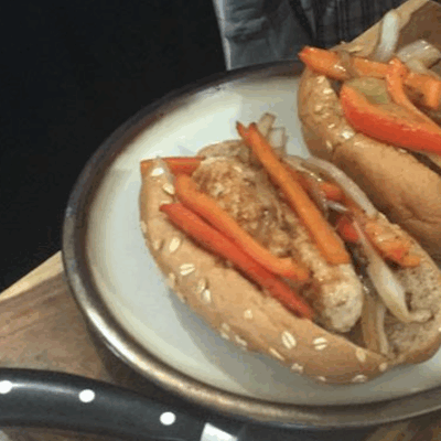 chicken sausage with peppers