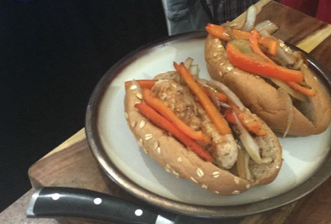 chicken sausage with peppers