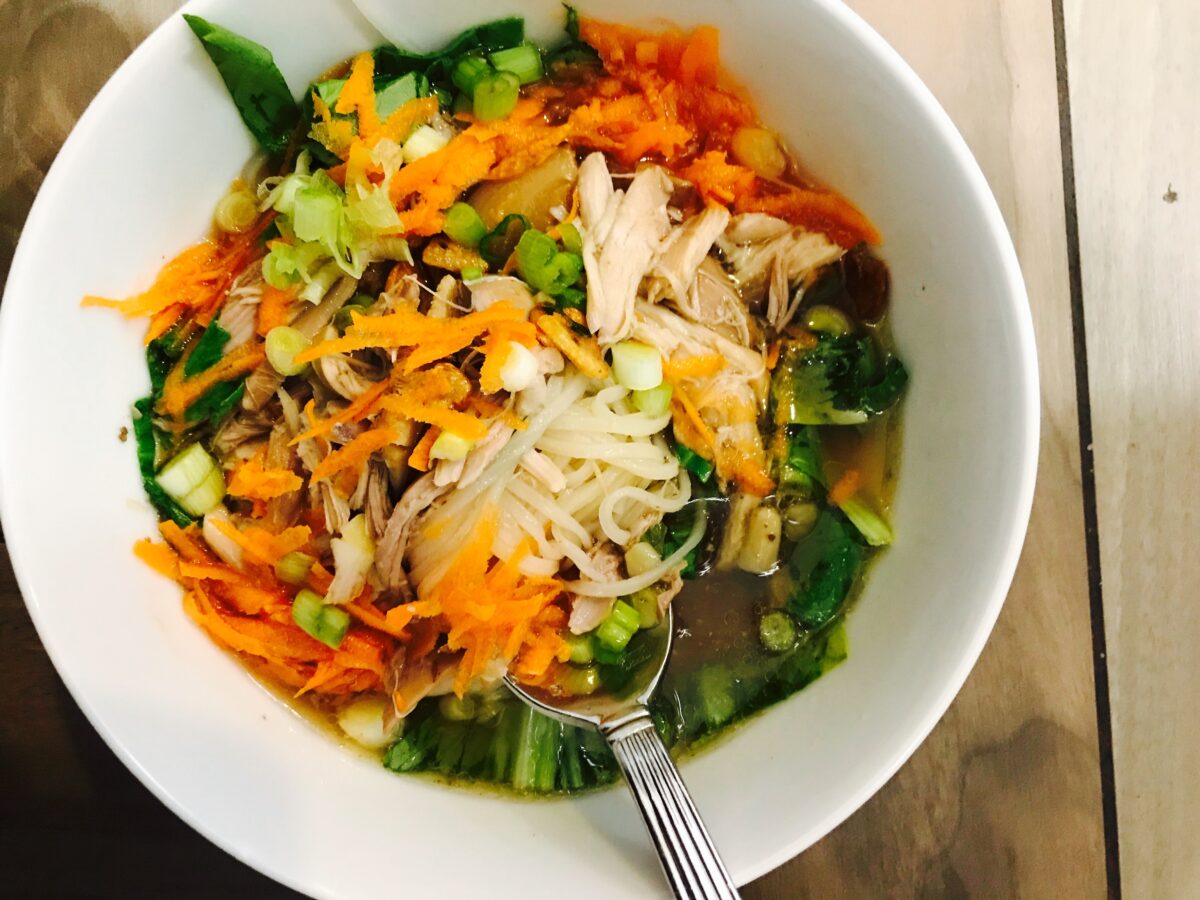 Slow cooker asian chicken noodle soup wide