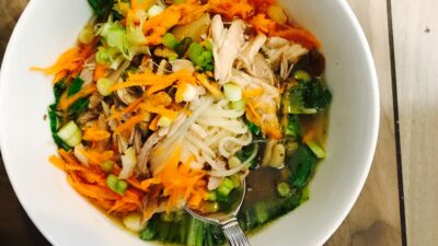 Slow cooker asian chicken noodle soup wide