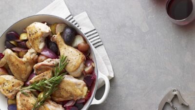 NEW lemon rosemary roast chicken with potatoes