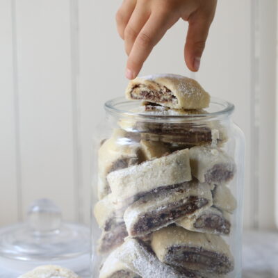Israeli Date and Walnut Swirl Cookies