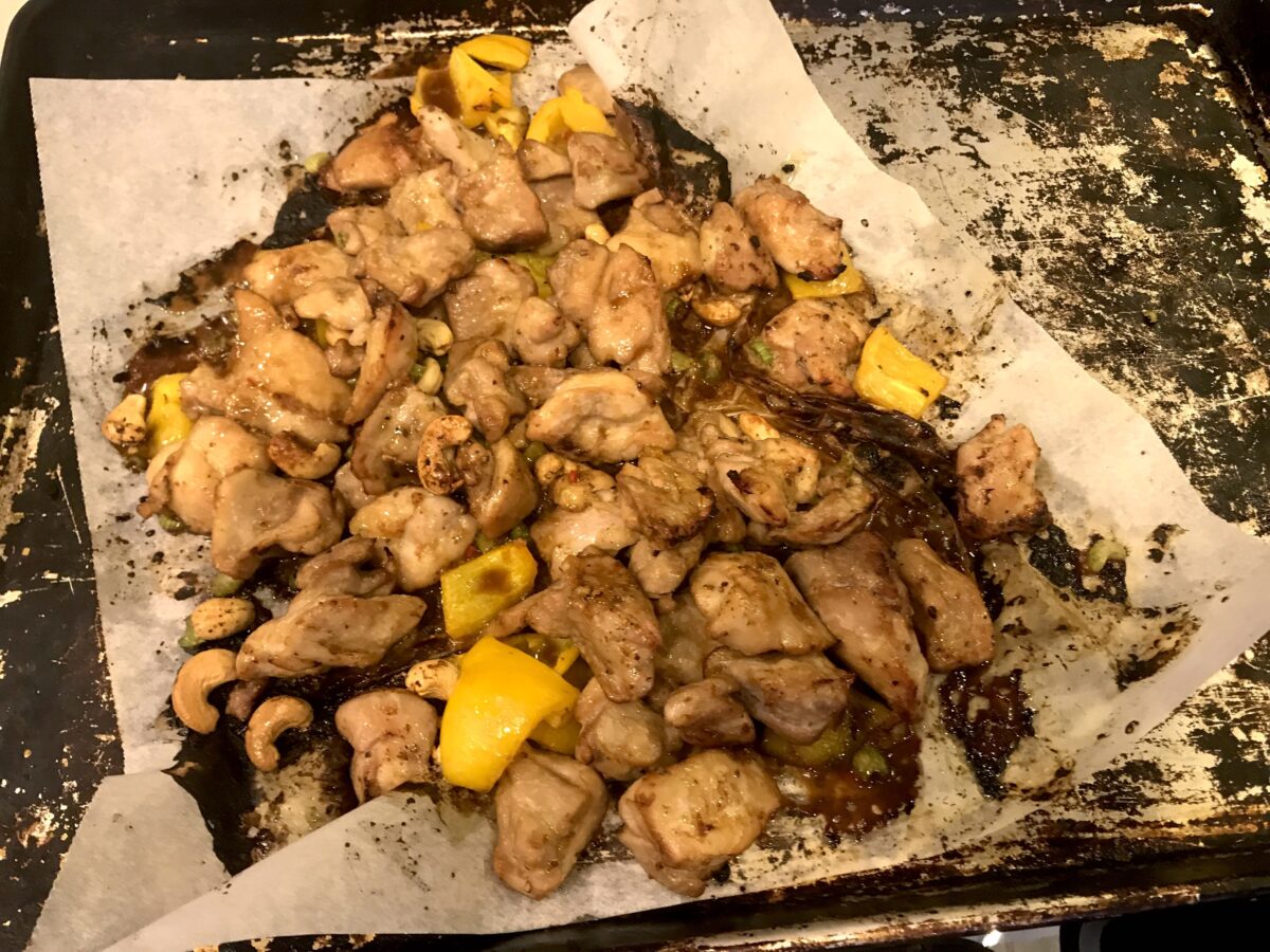 Sheet Pan Cashew Chicken