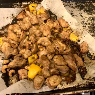 Sheet Pan Cashew Chicken