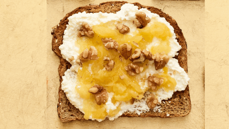 pineapple and cottage toast