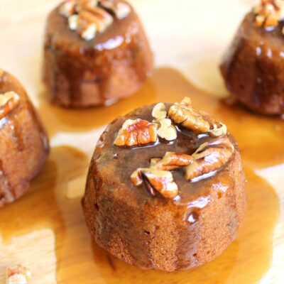 Pumpkin Spice Upside Down Toffee Muffins