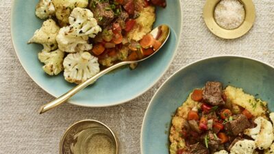 goulash on polenta